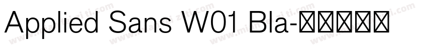 Applied Sans W01 Bla字体转换